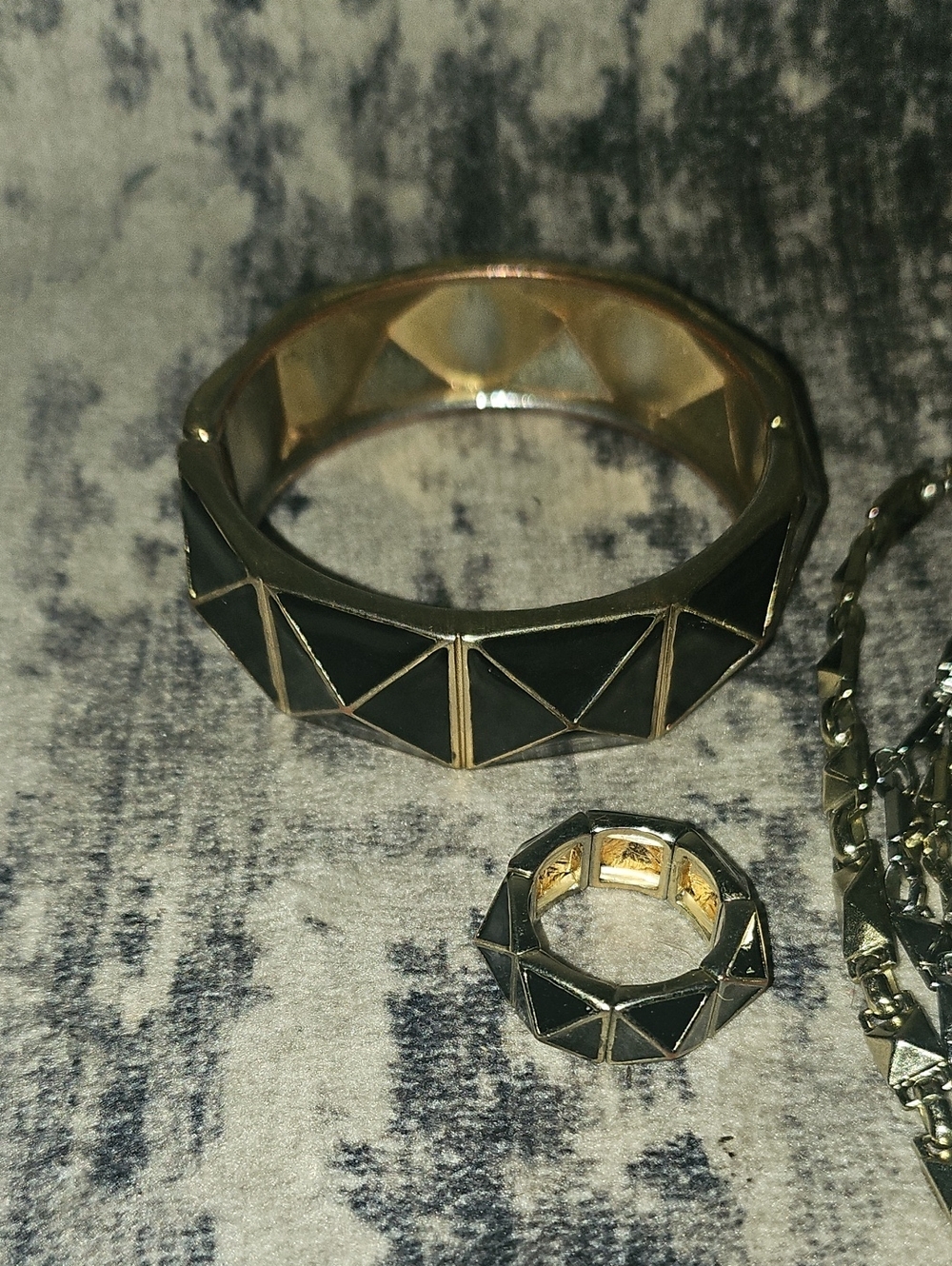 Jewelry Bundle 10 Items Mixed Metal Set Layered Chains & Bracelets Rings Earring - Picture 7 of 16